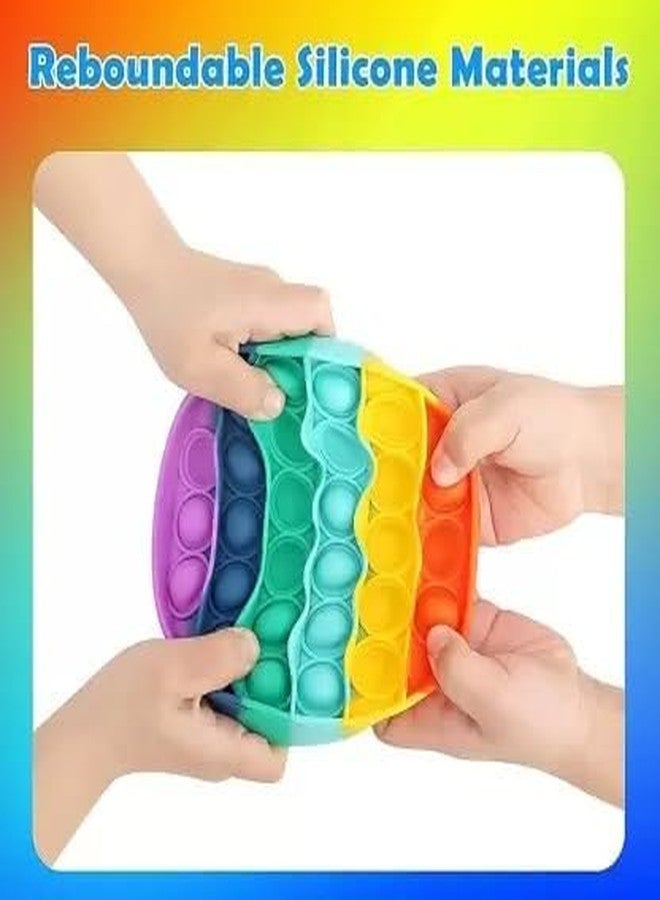 MKY Pop Up Fidget Toy, Round & Octagon Pop It Toy, Stress Relief Toy Multicolor (Round) - Image 4